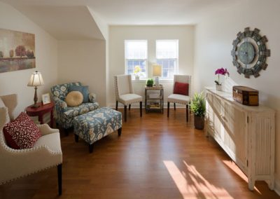 Living room with natural light