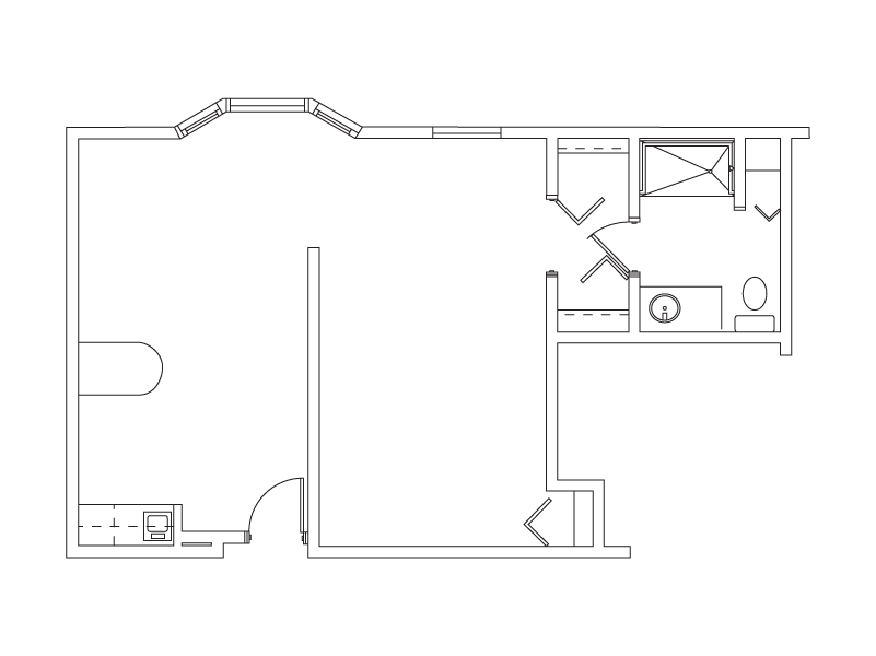 East Wing Deluxe 2-Bedroom floor plan for Assisted Living West Grove PA