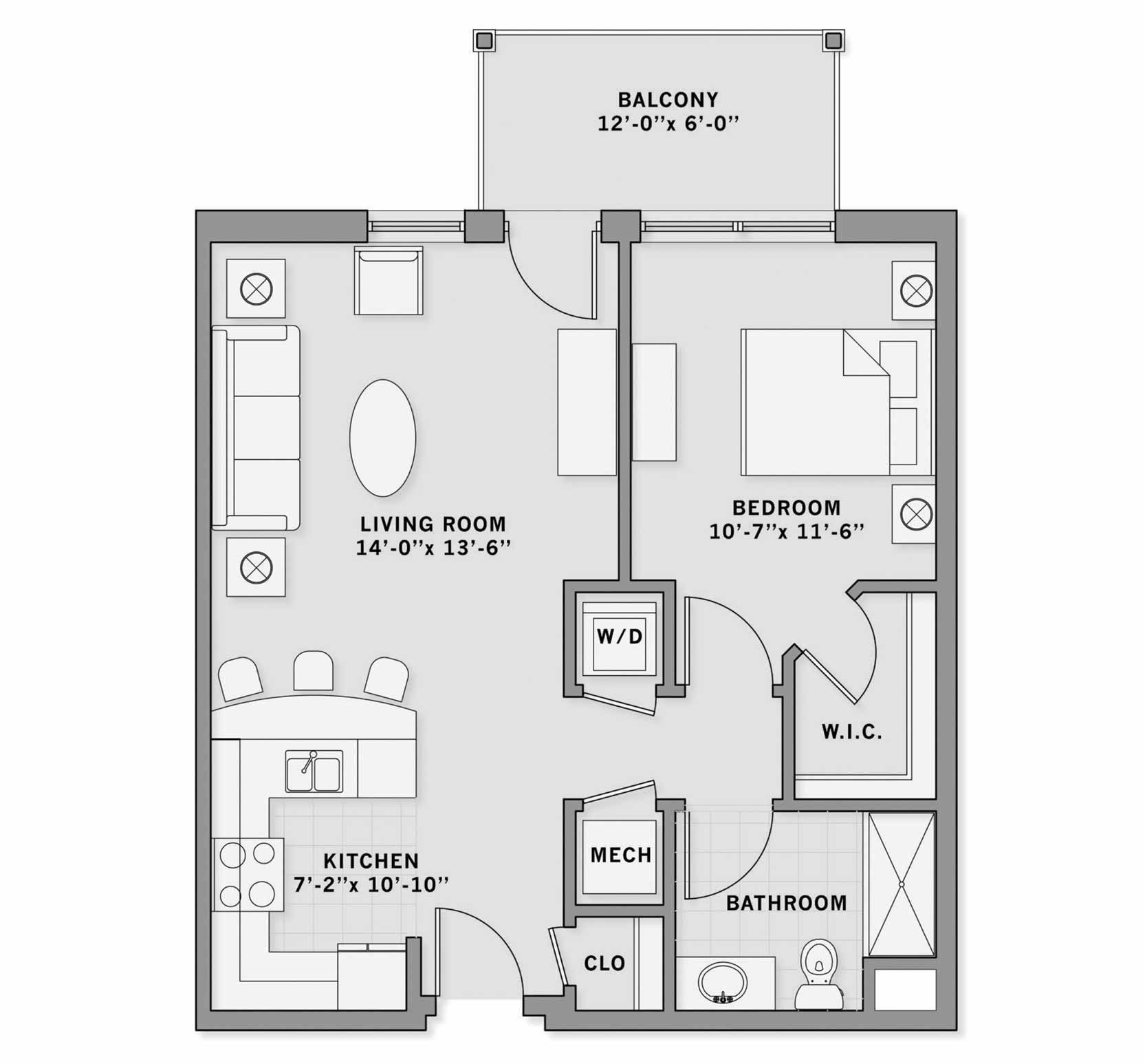 Simpson House floor plan - Adams senior apartment floor plans