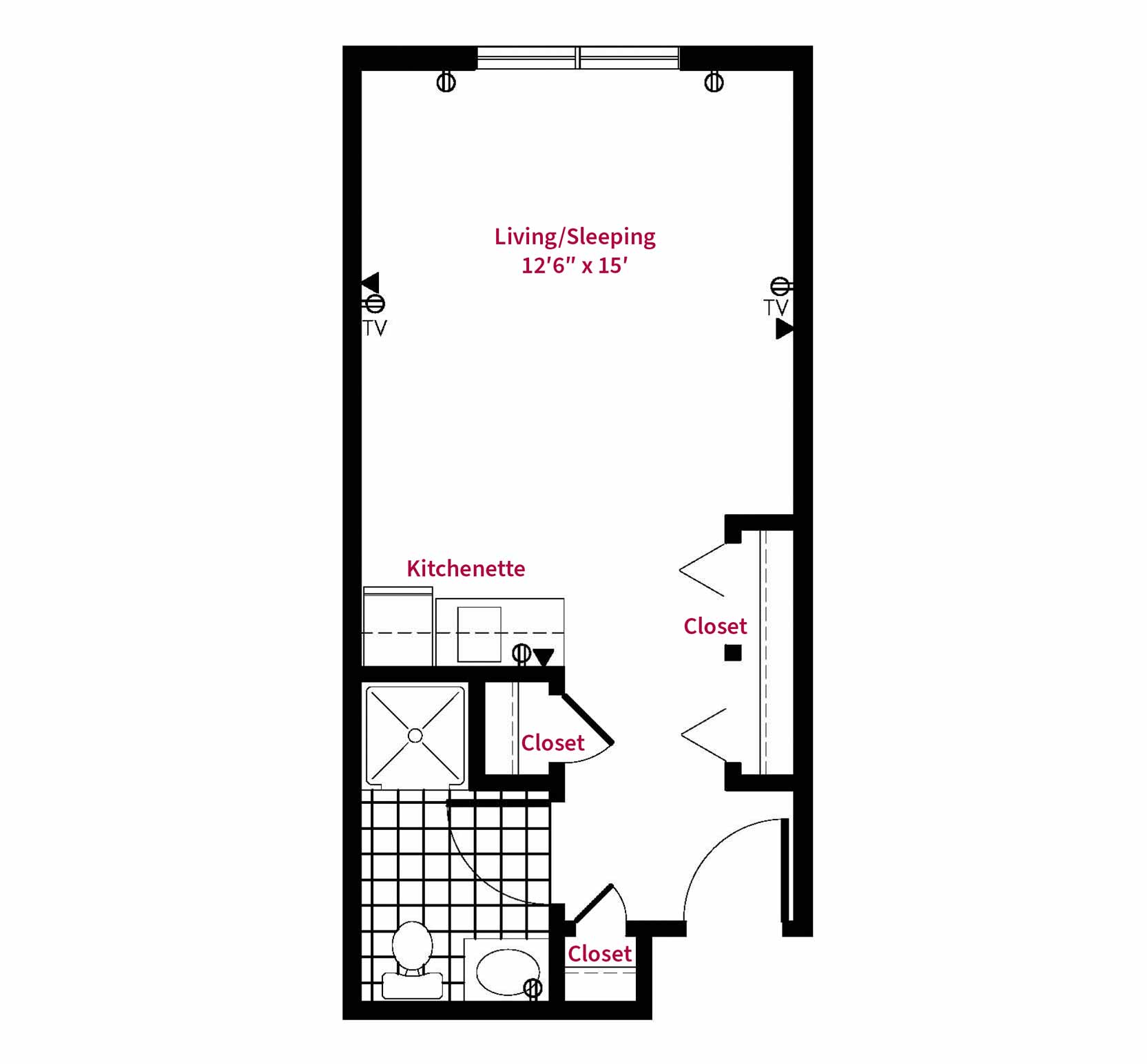 Simpson Meadows Assisted Living Floor Plan - Alyssum floor plan