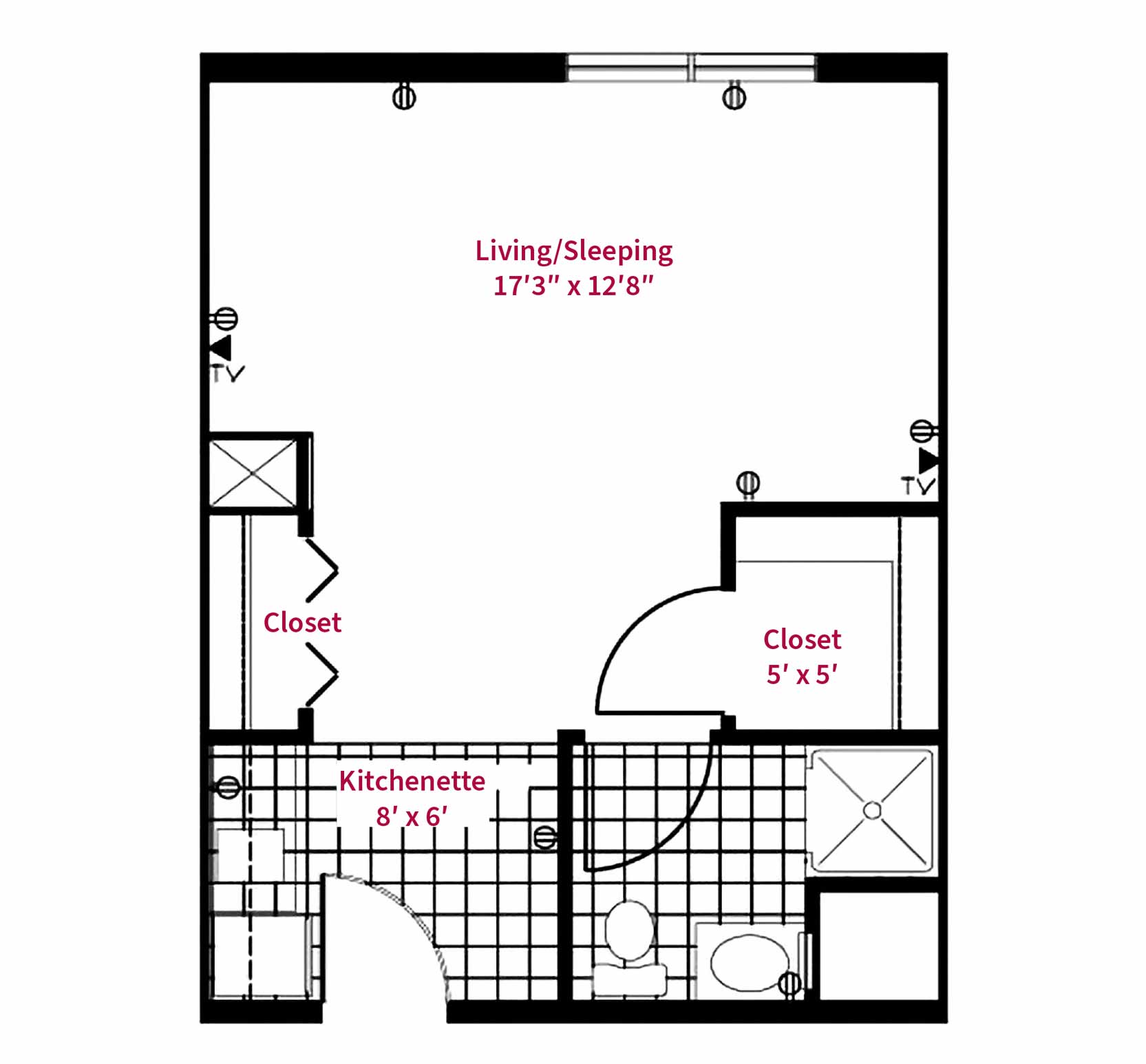 Assisted Living Apartments - Buttercup floor plan