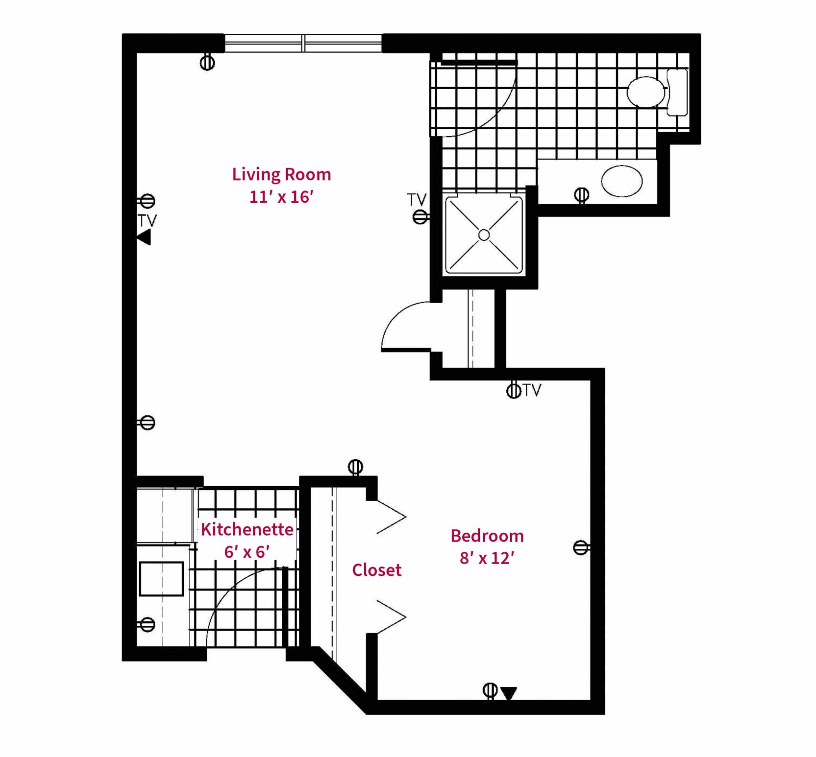 Wesley Commons Senior Apartments Floor Plans - Cornflower I floor plan