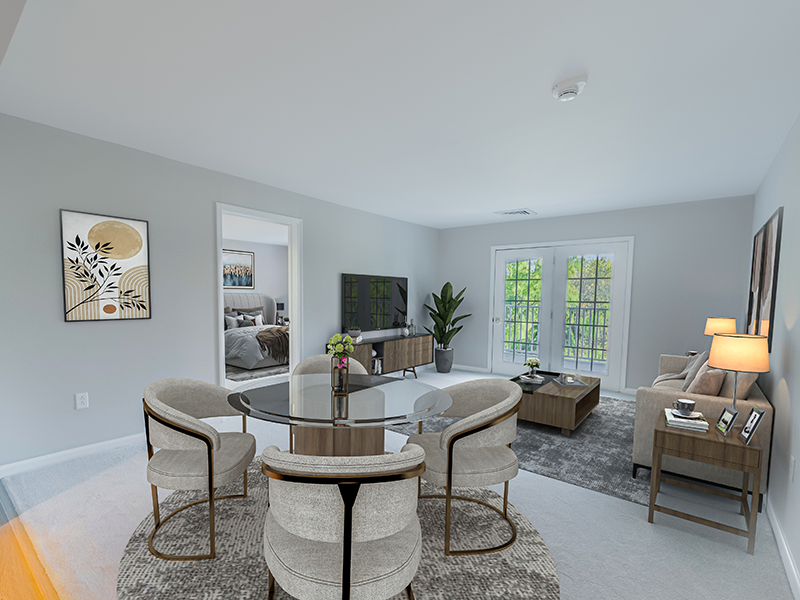 Apartment Dining Room and Living Room Apartment Dining Room and Living Room