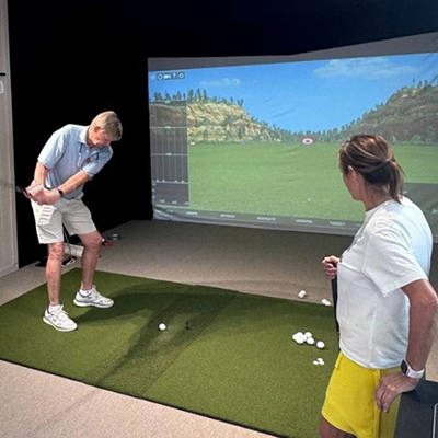Resident’s Love of Golf Inspires New Virtual Golf Center at Jenner’s Pond Resident’s Love of Golf Inspires New Virtual Golf Center at Jenner’s Pond